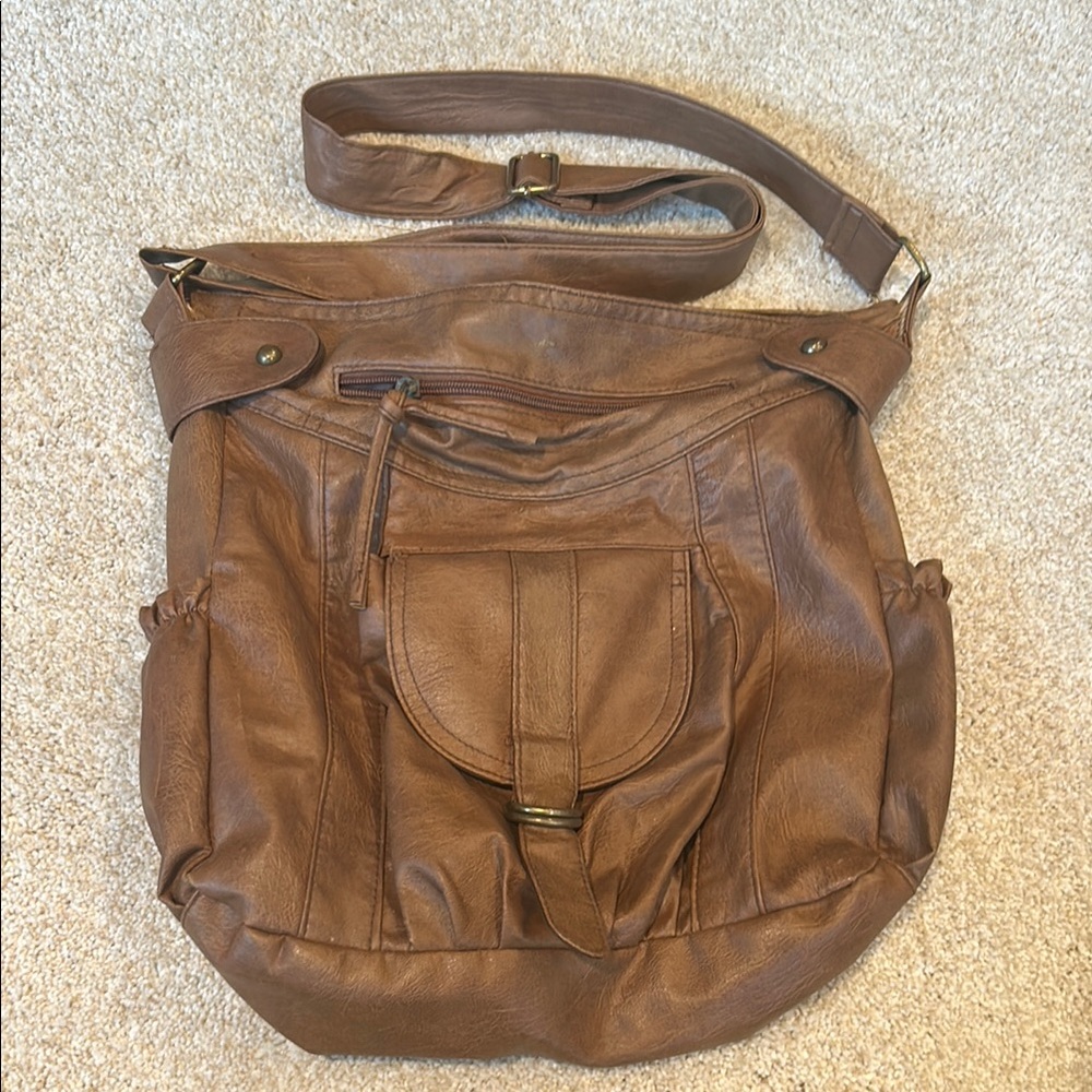 Brown Leather Shoulder Bag